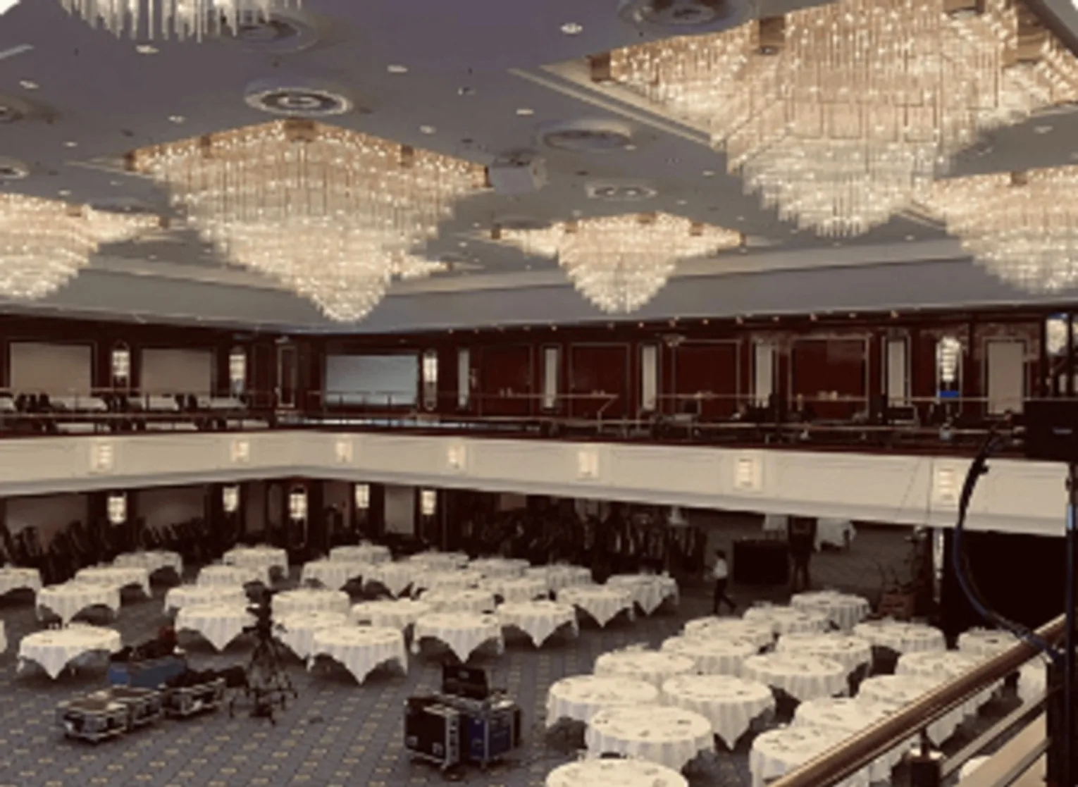 Kulissenbau im Ballsaal des JW Marriott Hotel